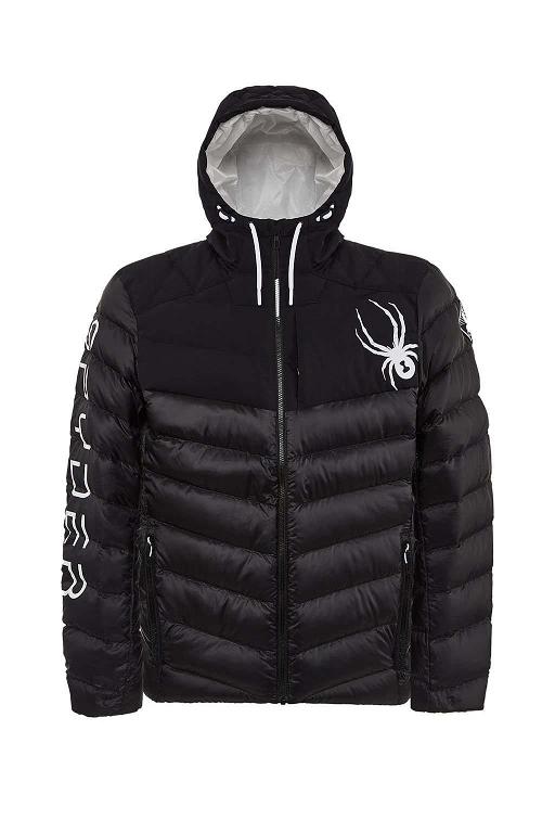 Chamarra Spyder Timeless Hoodie Le Down Negros Para Hombre Mexico MX82590